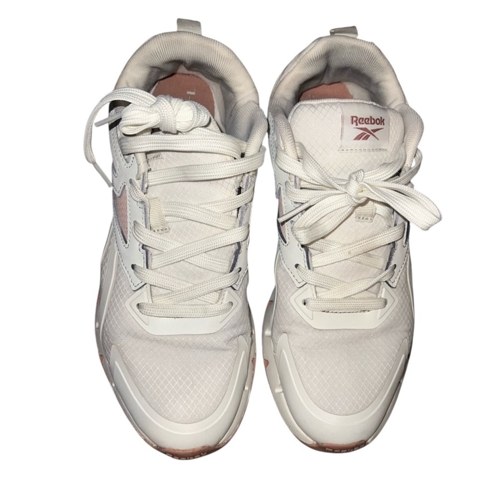 Reebok Women's White and Pink Sneakers